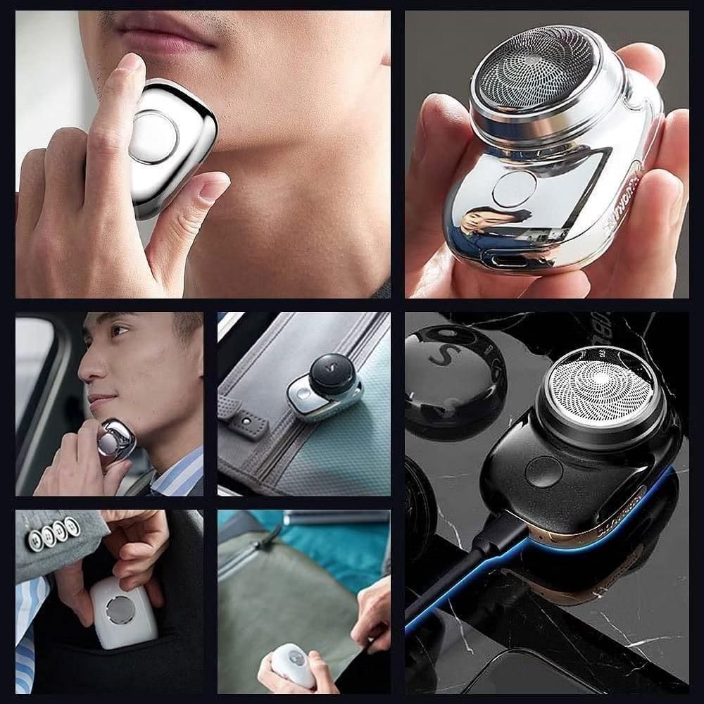 Upgrade Mini Electric Razor - Portable USB Rechargeable Shavers for Men