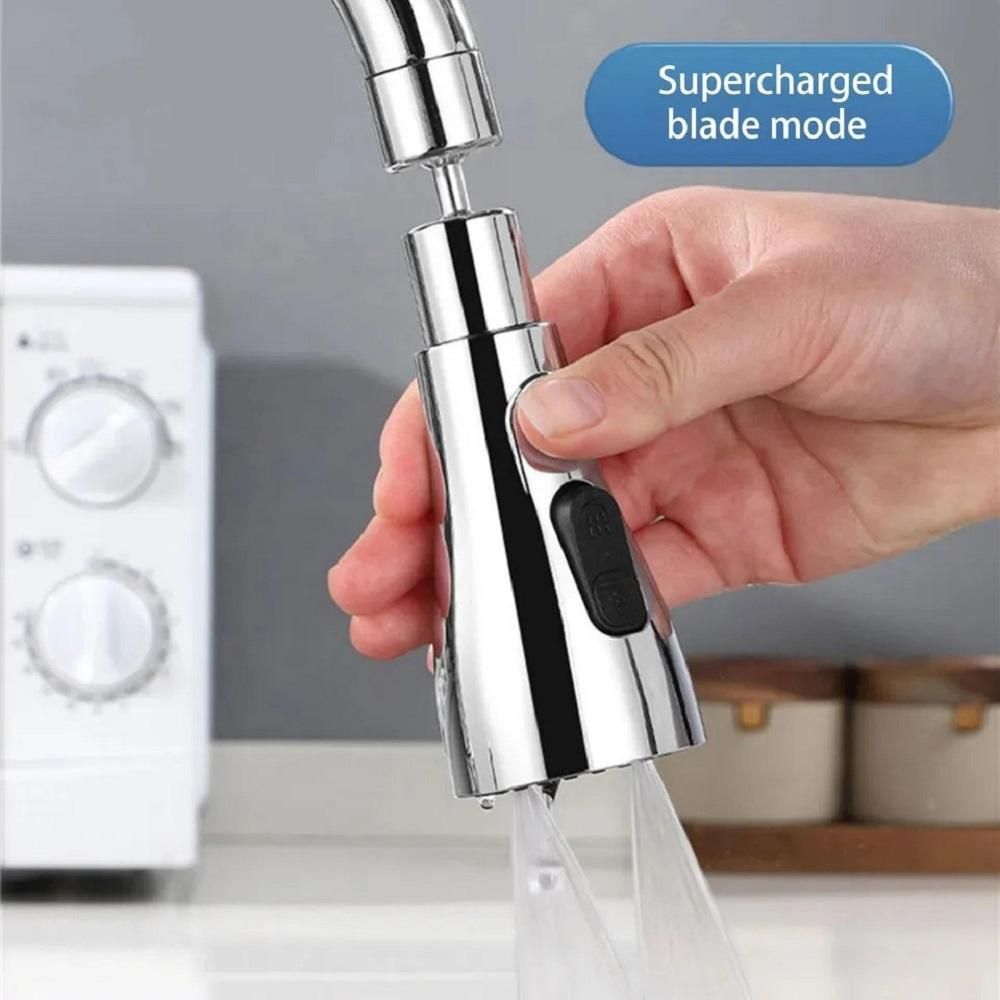 Premium 3-Mode Kitchen Sink Faucet – 360° Swivel, High-Pressure, Splash-Free & Water-Saving