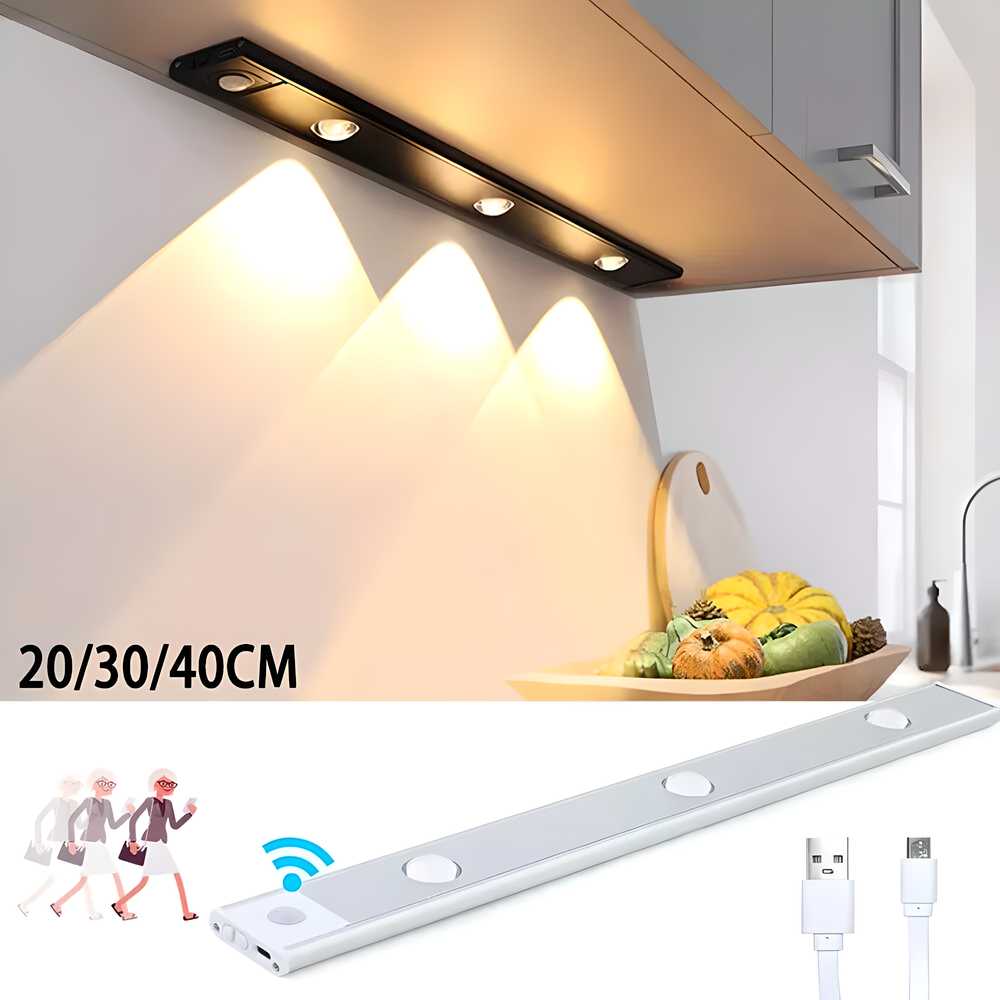 Aurelioโข Luxury LED Motion Sensor Cabinet Light โ Sleek, Wireless & Rechargeable