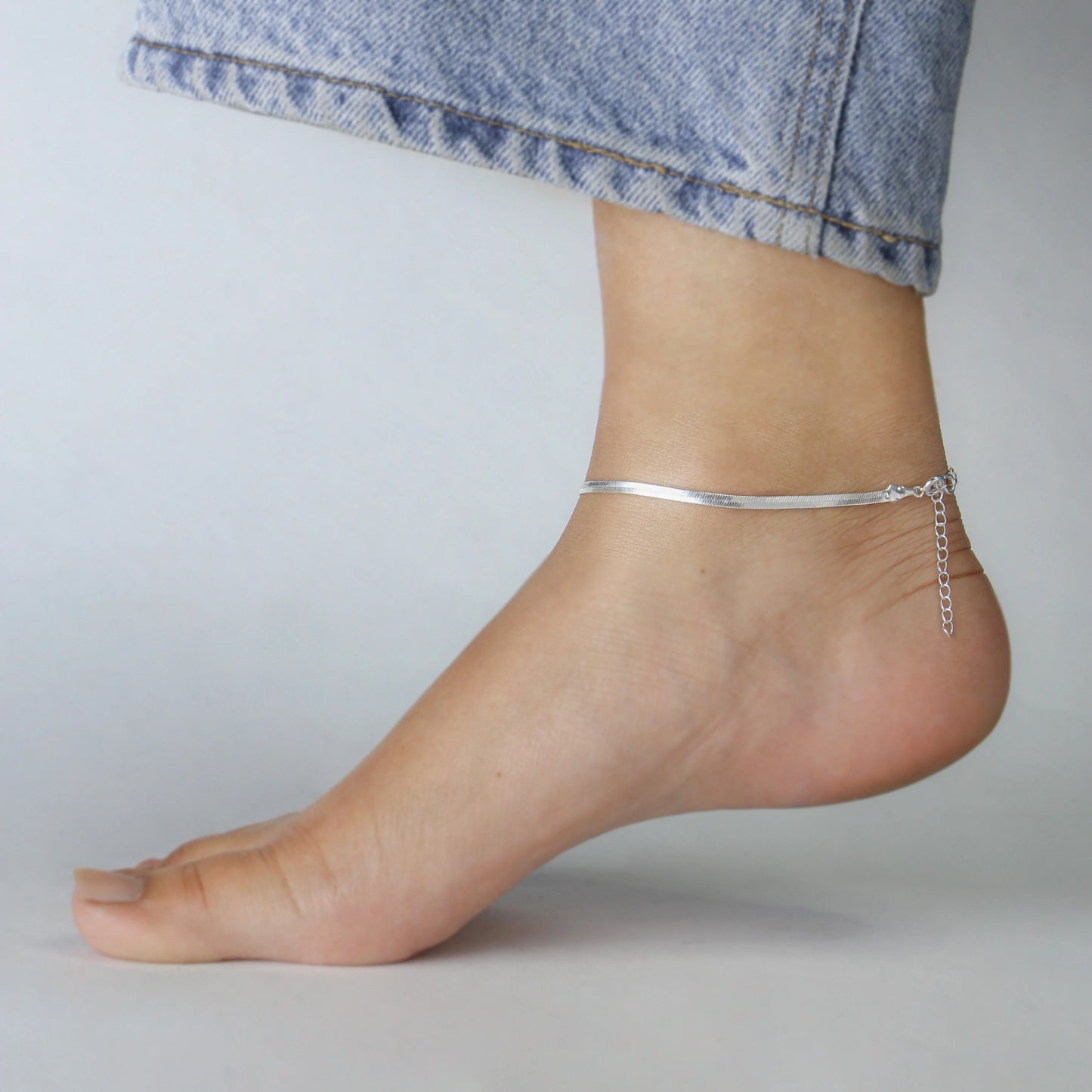 💫Anti Tarnish Lucky Snake Anklet – Sterling Silver, Adjustable & Elegant
