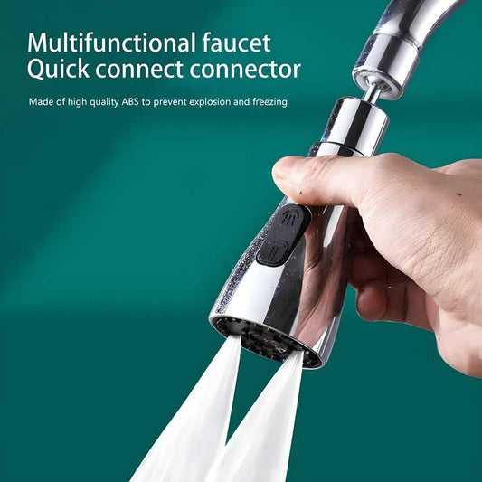 Premium 3-Mode Kitchen Sink Faucet – 360° Swivel, High-Pressure, Splash-Free & Water-Saving